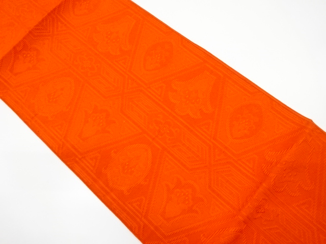 花更紗模様織り出し名古屋帯